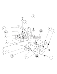 Cub Cadet M60-KW (53BH5D8X750) - Cub Cadet 60" Tank Zero-Turn Mower, 25hp Kawasaki Foot Pedal Deck Lift Assembly