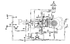 White Outdoor GT-185 (145U836H190) - White Outdoor 46" Garden Tractor (1995) Battery, Switches And Wiring Harness
