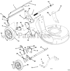 Ariens 911525 (LM 21 SW) - Ariens 21" Self-Propelled Walk-Behind Mower, Briggs & Stratton (SN: 017000 - 017338)