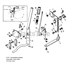 Simplicity 525 (990485) - Simplicity Serf Lawn Tractor Lift Lever Kit