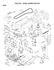 Poulan 342074B - Poulan Lawn Tractor (2006-10)