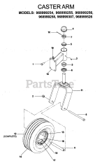 Husqvarna iZ 5223 (968999526) - Husqvarna 52" Zero-Turn Mower (2006-08) CASTERS