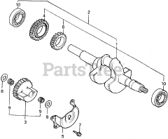Honda ES3500 K1 A (ES3500) - Honda Generator, Made in Japan (SN: ES3500-1100014 - ES3500-1129443) CRANKSHAFT