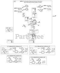 Briggs & Stratton 126432-0237-E1 - Briggs & Stratton Horizontal Engine Carburetor, Controls, Kits/Gaskets - Carburetor