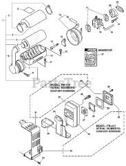 Echo PB-411 - Echo Backpack Blower (SN: 02001001 - 02999999)