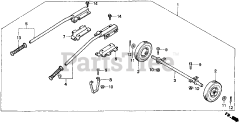 Honda EM3500X A (EA6) - Honda Generator, Made in Japan (SN: EA6-2000001 - EA6-3000000) WHEEL (2-WHEELS) (EM, EB)
