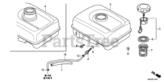 Honda GX120 UT3X QXUZ (GCCJT) - Honda Engine, Made in Thailand (SN: GCCJT-1398594 - GCCJT-9999999) FUEL TANK (3)