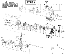 Poulan Pro PP 446 ET - Poulan Pro Pole Saw, Type 1 Engine Type 1