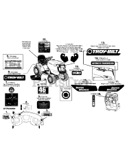 Troy-Bilt 13AX60KH211 - Troy-Bilt Super Bronco Lawn Tractor (2008) Label Map Super Bronco