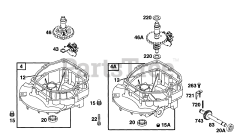 Briggs & Stratton 12E782-0688-01 - Briggs & Stratton Vertical Engine Sump Bases, Cams