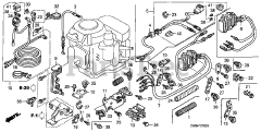 Honda BFP8 D2 XRA (BAAJ) - Honda Outboard Engine, Made in Japan (SN: BAAJ-1100001 - BAAJ-9999999) REGULATOR + STARTER CABLE