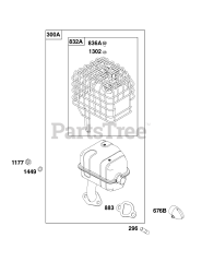 Briggs & Stratton 10R232-0019-H1 - Briggs & Stratton Horizontal Engine Exhaust Group