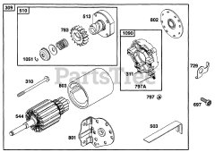 Briggs & Stratton 252707-0645-01 - Briggs & Stratton Vertical Engine Electric Starter