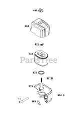 Briggs & Stratton 13R232-0004-H5 - Briggs & Stratton Horizontal Engine Air Cleaner Group
