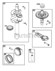 Briggs & Stratton 386777-0154-G1 - Briggs & Stratton Vertical Engine Crankshaft Group