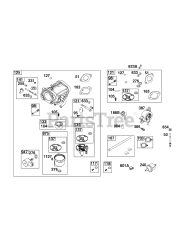 Briggs & Stratton 44N677-0041-B1 - Briggs & Stratton Vertical Engine Carburetor and Fuel Supply Group