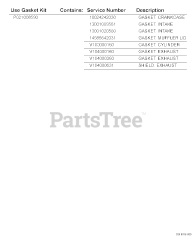 Shindaiwa SV 212 - Shindaiwa Shredder / Vacuum (SN: P02611001001 - P02611999999) Gasket Kit -- P021008590