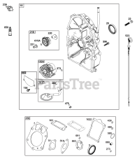Briggs & Stratton 54E177-0109-J1 - Briggs & Stratton Horizontal Engine Crankcase Cover/Sump Group