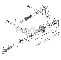 Gravely 987045 - Gravely Lawn Tractor, 18hp, With Hydraulic Lift (SN: 000101 & Above) NUMBER NINE SHAFT - PTO CLUTCH