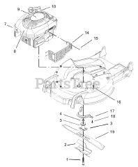 Toro 20037 - Toro Super Recycler Walk-Behind Mower with Bag (SN: 230000001 - 230999999) (2003) Engine Assembly