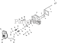 Kohler CV13-21501 - Kohler Command PRO Engine, Basic Version, 13hp, 9.7kW Head/Valve/Breather 4-27-52