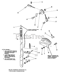 AGCO 714 S (1690396) - AGCO Garden Tractor, 14hp Kohler Lift Lever &amp; Cable Group