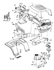 Premiere 134M695G321 - Premiere Lawn Tractor (1994) (Northstar Outdoor Eq) Hood Style 5