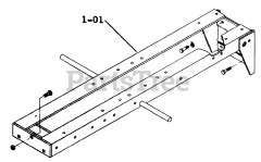 Toro 1-0357 (C-120) - Toro Lawn Tractor (1975) 1.000 Frame Assembly (fig. 1)
