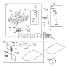 Briggs & Stratton 389575-0117-E1 - Briggs & Stratton Vertical Engine Crankcase Cover/Sump Group