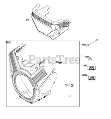 Briggs & Stratton 61A277-0107-J1 - Briggs & Stratton Horizontal Engine Blower Housing Group
