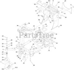 Toro 72523 - Toro 60" GrandStand Multi-Force Stand-On Mower (SN: 411600000 - 999999999) Frame Assembly