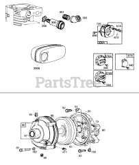 Briggs & Stratton 170451-1202-XX - Briggs & Stratton Horizontal Engine Gear Case, Mufflers,Deflectors