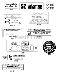 Scag SWMU-61A - Scag Ultimate Walk-Behind 61" Mower Deck (SN: 6390001 - 6399999) Replacement Decals &amp; Information (Part 1)