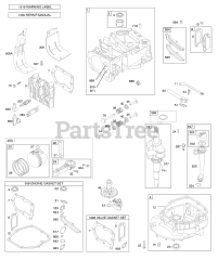 Briggs & Stratton 12J902-0168-01 - Briggs & Stratton Vertical Engine Camshaft, Crankshaft, Cylinder, Engine Sump, Lubrication, Piston Group, Valves