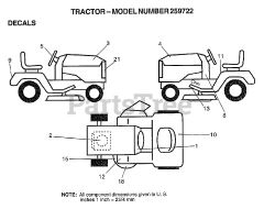 Weed Eater 259722 - Weed Eater Lawn Tractor