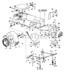White Outdoor GT-185 (145U836H190) - White Outdoor 46" Garden Tractor (1995) Rear Wheel Assembly, Muffler And Exhaust Tube