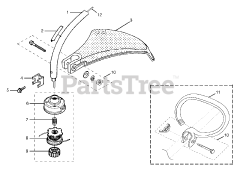 Ryobi RY 70111 - Ryobi String Trimmer Handle/Trimmer Head Assembly