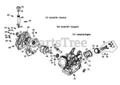 MTD 178-LU - MTD Engine 178-LU Crankshaft &amp; Crankcase