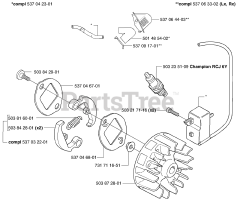 Husqvarna 326 LX - Husqvarna String Trimmer (2002-08) Ignition / Flywheel / Clutch
