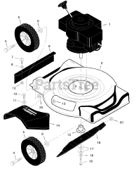 Murray 20101x78B - Murray 20" Walk-Behind Mower (1998) Mower Housing Assembly