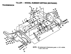Maxim MX R500 D - Maxim Tiller TRANSMISSION