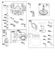 Briggs & Stratton 40U877-0002-B5 - Briggs & Stratton Vertical Engine Crankcase Cover/Sump Group