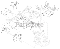 Exmark LZX940EKC606T0 - Exmark 60" Lazer Z X-Series Zero-Turn Mower, Kohler ECV940 (SN: 316000000 - 399999999) (2016) Deck Lift Assembly