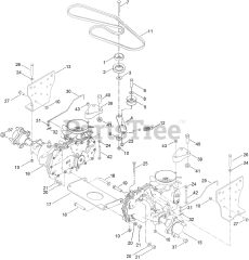 Toro 74778 (MX 5075) - Toro 50" TimeCutter Zero-Turn Mower (SN: 404314200 - 999999999) Hydro Transaxle Drive and Rear Wheel Assembly