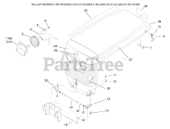 Toro 73428 (312-8) - Toro Garden Tractor (SN: 089000001 - 089000499) (1998) Hood Assembly