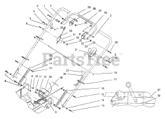 Exmark M216KASP - Exmark 21" Metro Self-Propelled Walk-Behind Mower, 6hp Kawasaki (SN: 220000 - 259999) (2000) Handle Assembly