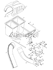 Cub Cadet 19A30003 (19A30003000) - Cub Cadet Twin Rear Bagger General Assembly (2013 &amp; after)