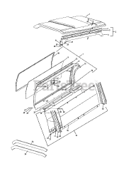 Cub Cadet 39A70026 (39A70026100) - Cub Cadet Utility Vehicle Roof & Rear Panel Kit att Roof &amp; Rear Panel Kit