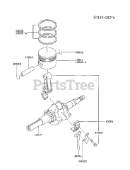 Kawasaki FA130D-AS21 - Kawasaki Engine PISTON/CRANKSHAFT