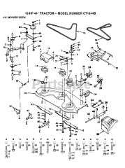 Electrolux/AYP CT 1844 B - Electrolux/AYP Lawn Tractor (1992) MOWER DECK